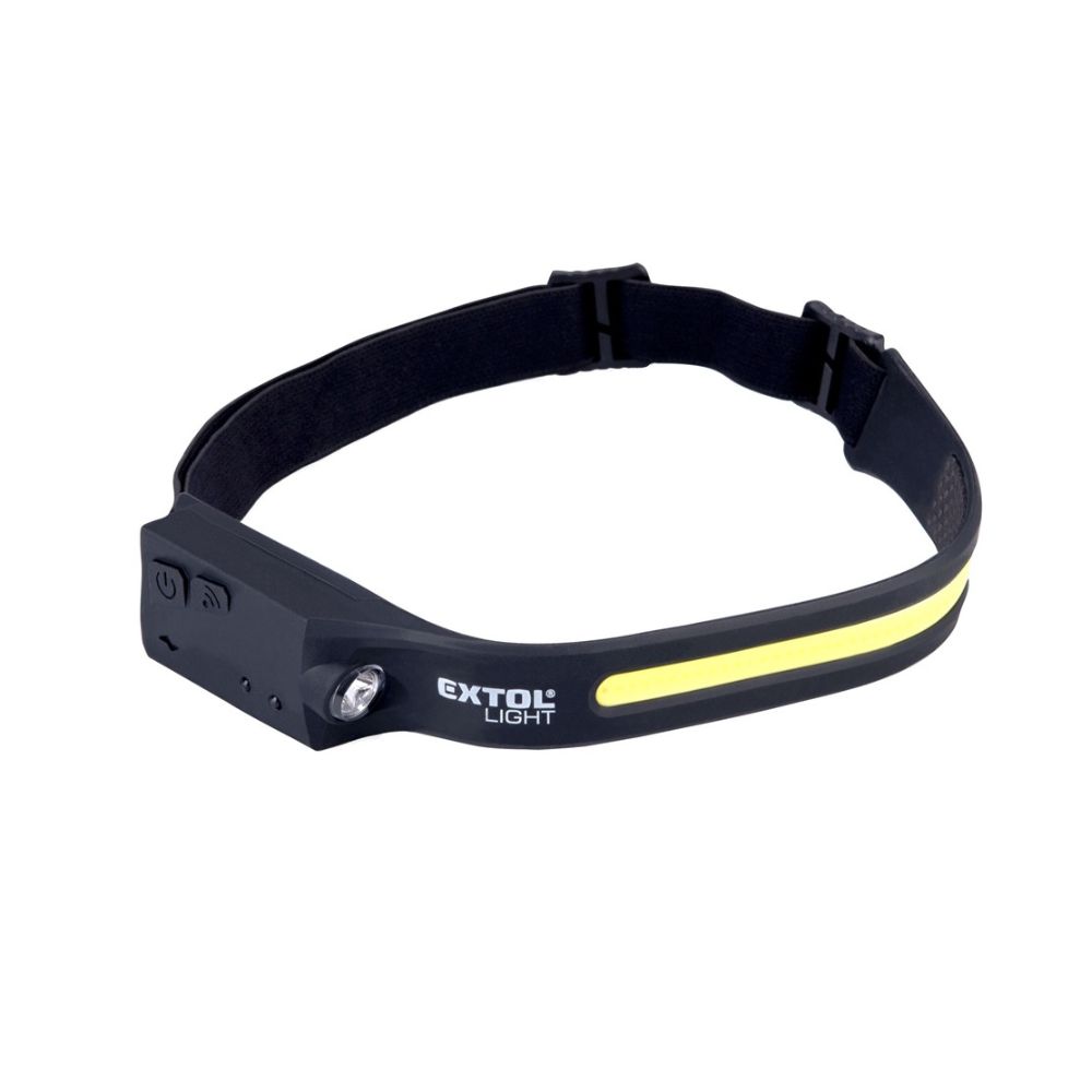 LED fejlámpa,COB+ XPE, 350 Lumen; IR szenzor, tölthető akkuval