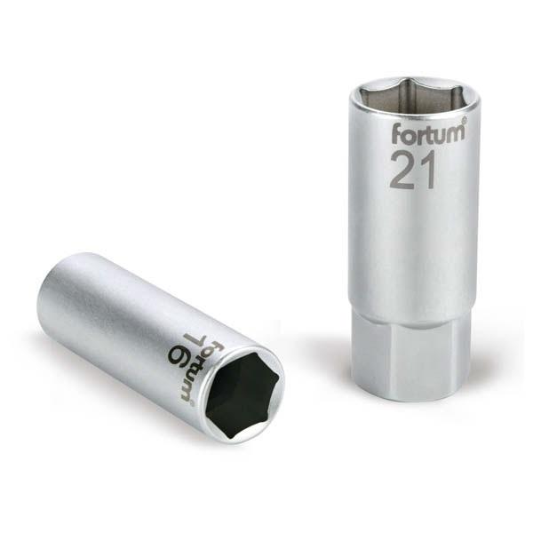 Gyertyakulcs dugófej 1/2″, 61CrV5; 21mm, gumírozott