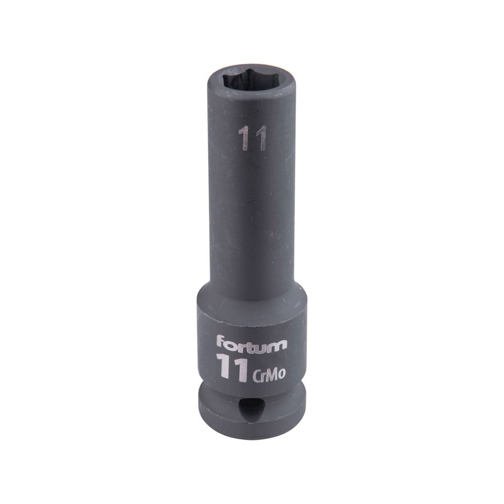 Gépi (impakt) dugófej 1/2″, 11 mm, L 78 mm, feketített
