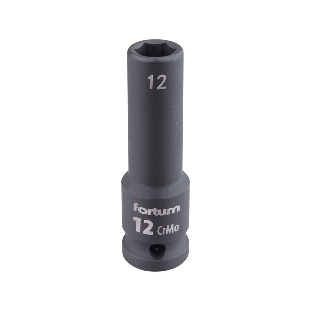 Gépi (impakt) dugófej 1/2″, 12 mm, L 78 mm, feketített
