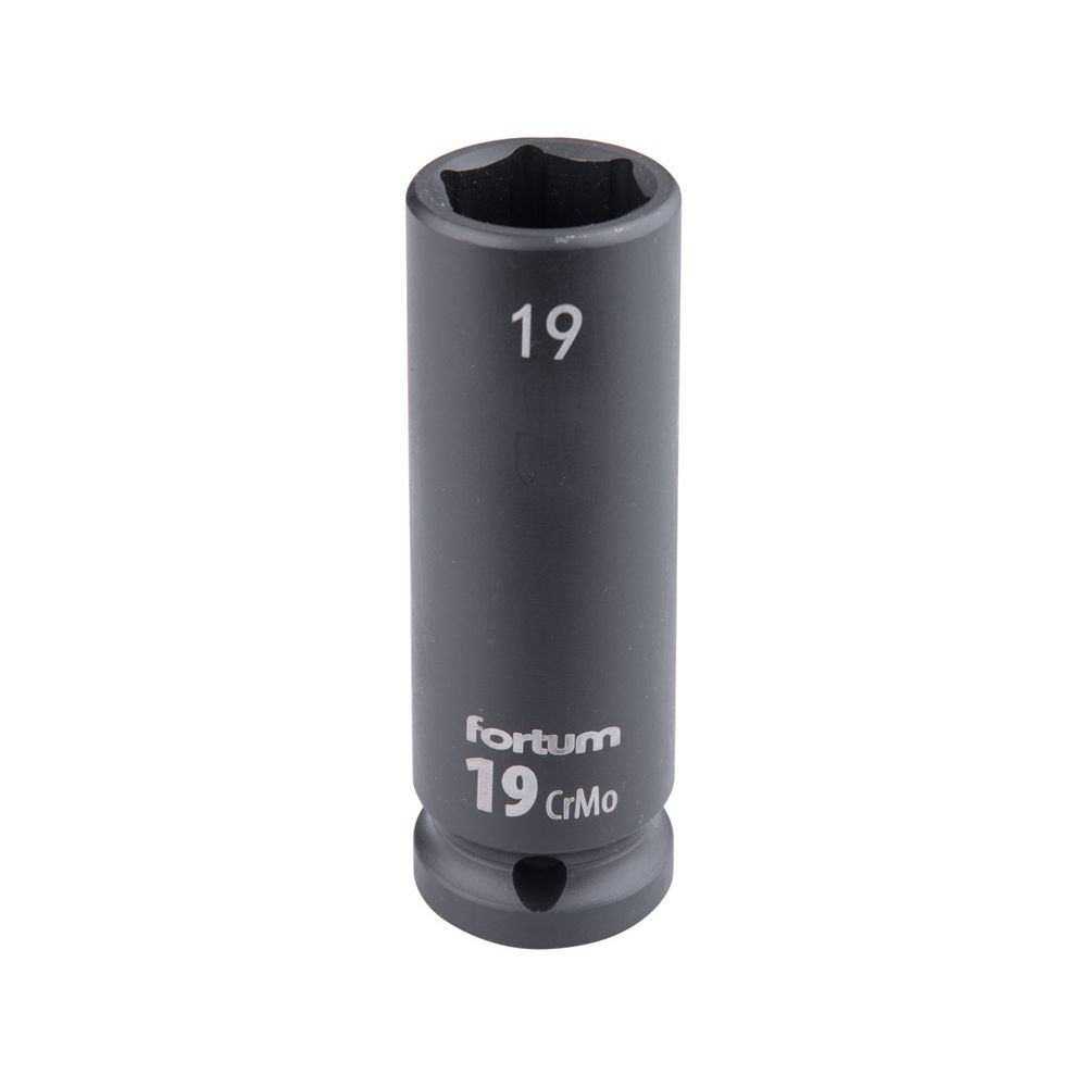 Gépi (impakt) dugófej 1/2″, 19 mm, L 78 mm, feketített