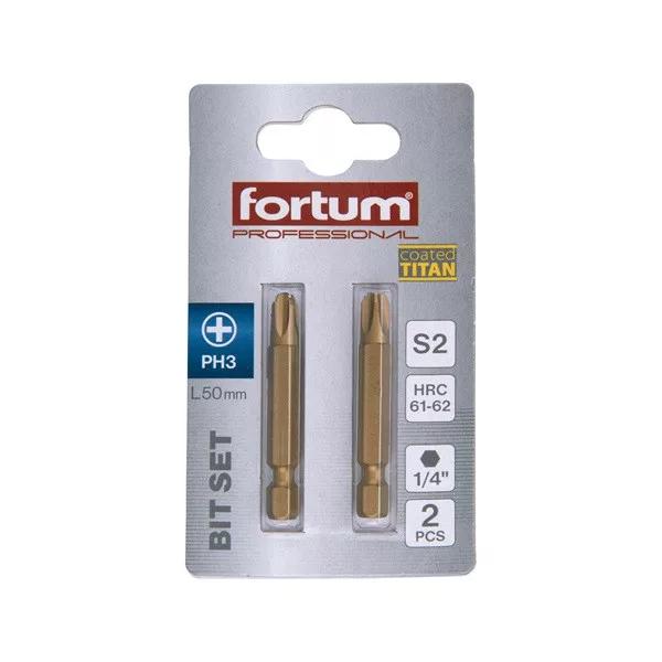 Behajtóhegy PZ, 2 db, S2 acél, Titanium bevonat; PZ 3×50mm, bliszteren