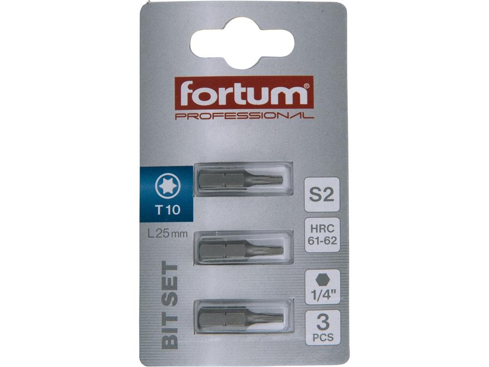 Behajtóhegy TORX, 3 db, S2 acél; T 10×25mm, bliszteren