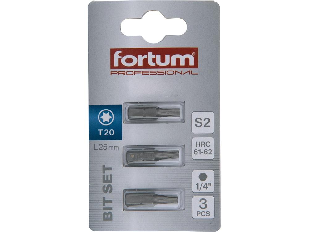 Behajtóhegy TORX, 3 db, S2 acél; T 20×25mm, bliszteren