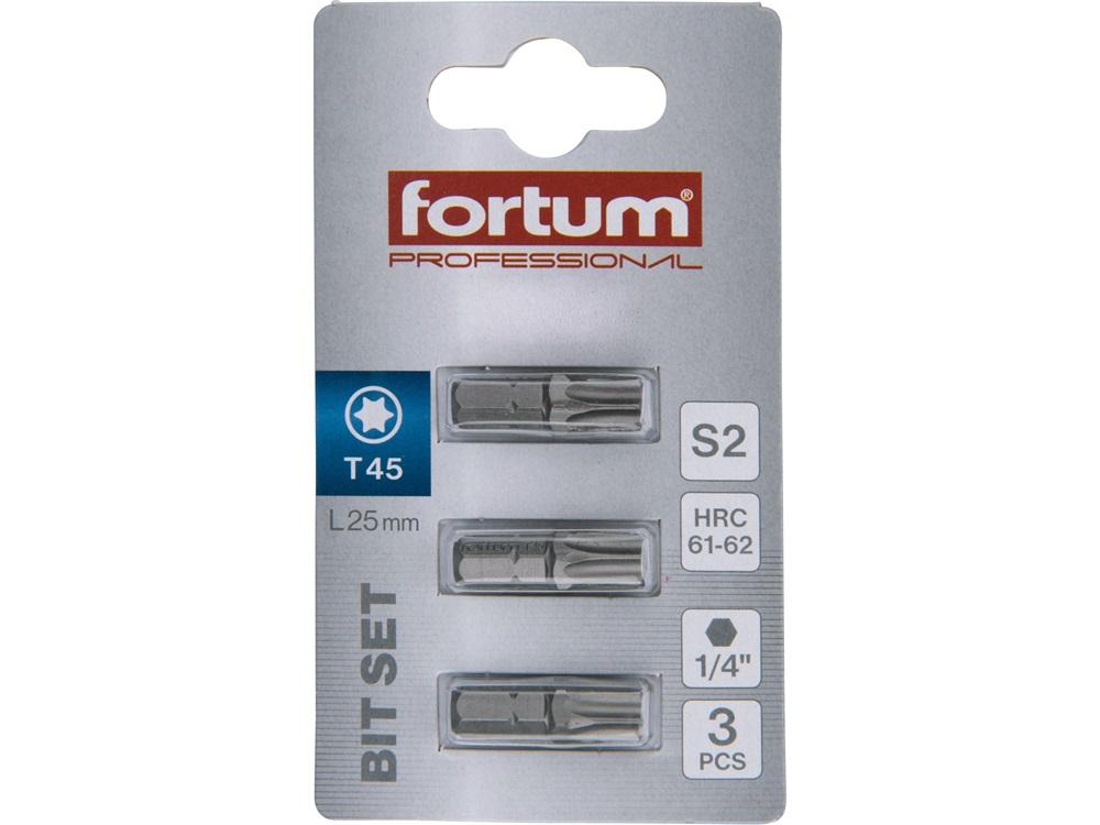 Behajtóhegy TORX, 3 db, S2 acél; T 45×25mm, bliszteren