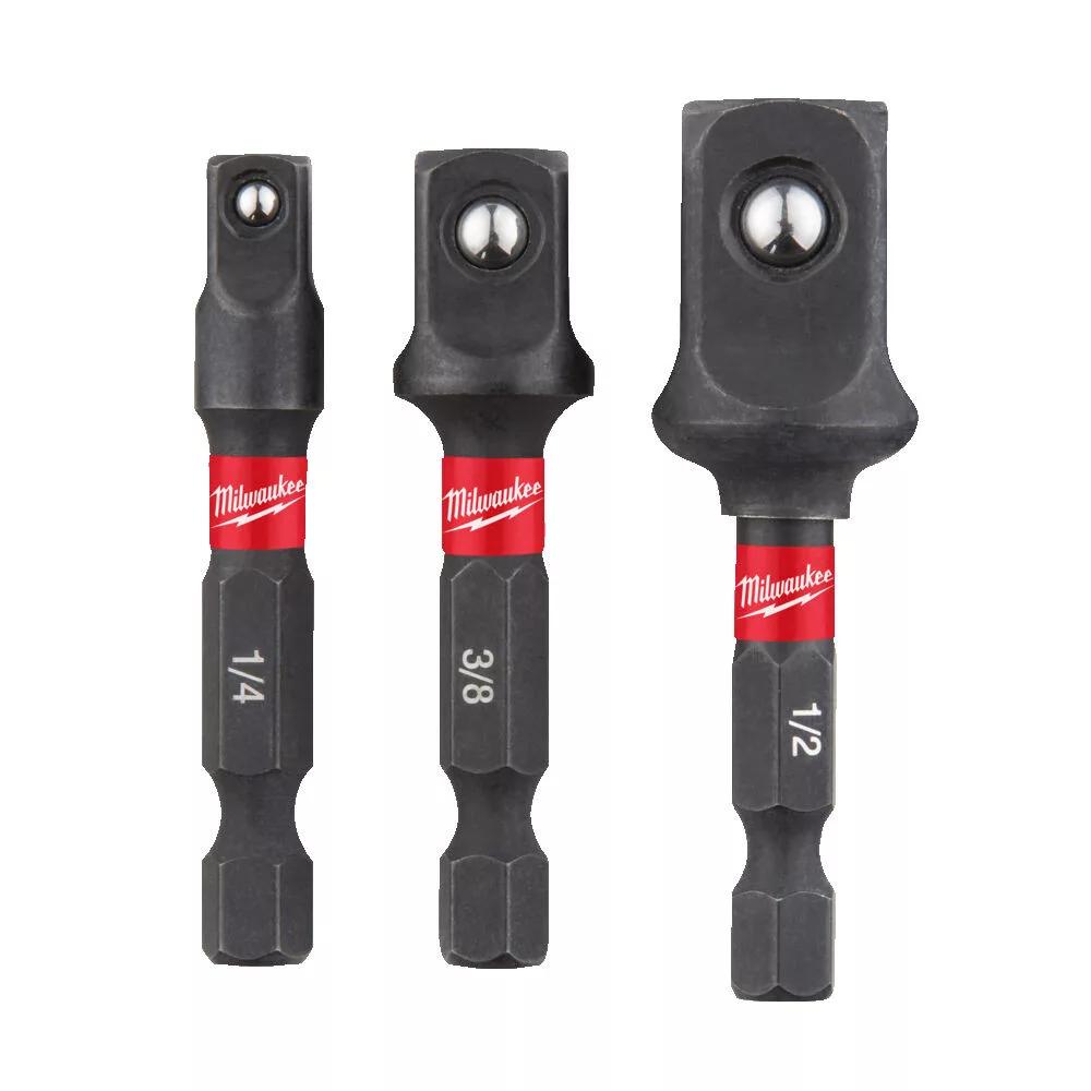 Milwaukee SHOCKWAVE™ IMPACT DUTY dugókulcsok adapterek, 3 részes
