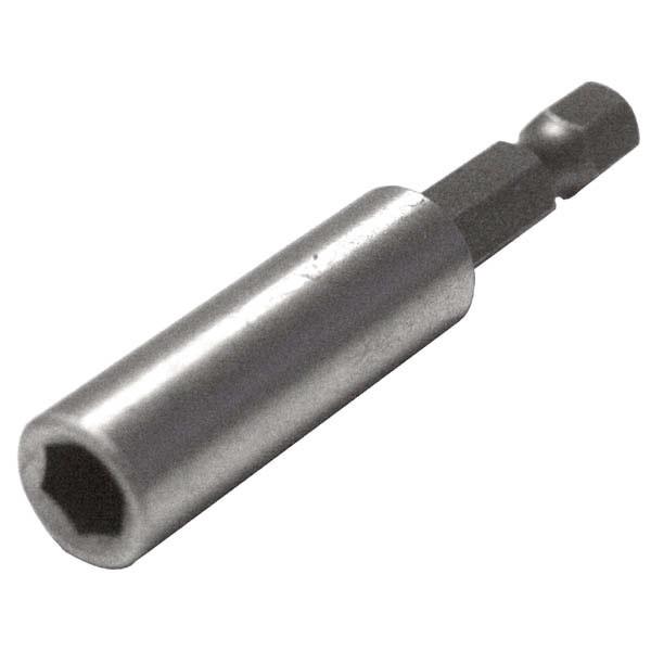 Bittartó szár fúrógéphez, mágneses ; 60mm, rozsdamentes acél / CV., bliszteren