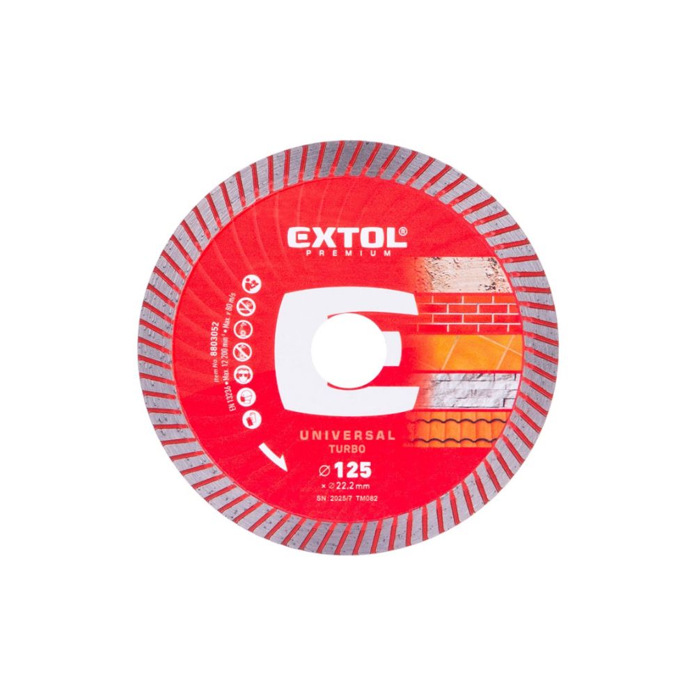 Gyémántvágó TURBO gránit/kerámia; 125×22,2×2,0mm, max.12.200 ford/perc