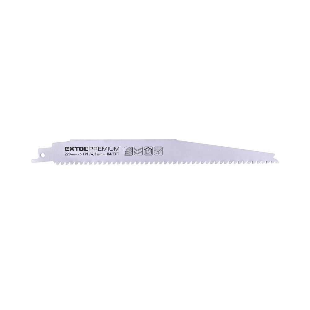 Szablyafűrészlap 1db, Bosch befogás, HM/TCT fogak, 228 mm