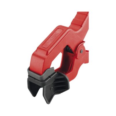 Asztalos csipesz, 3 az 1-ben funkció: 2 sík, 1sík+1domdorú, derékszög szorítás; hossz: 155mm, max nyitás: 50mm,