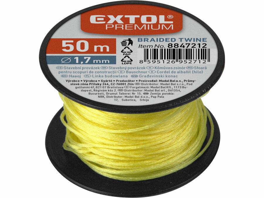 Kőműves Zsinór 1,7 mm X 50 m sárga