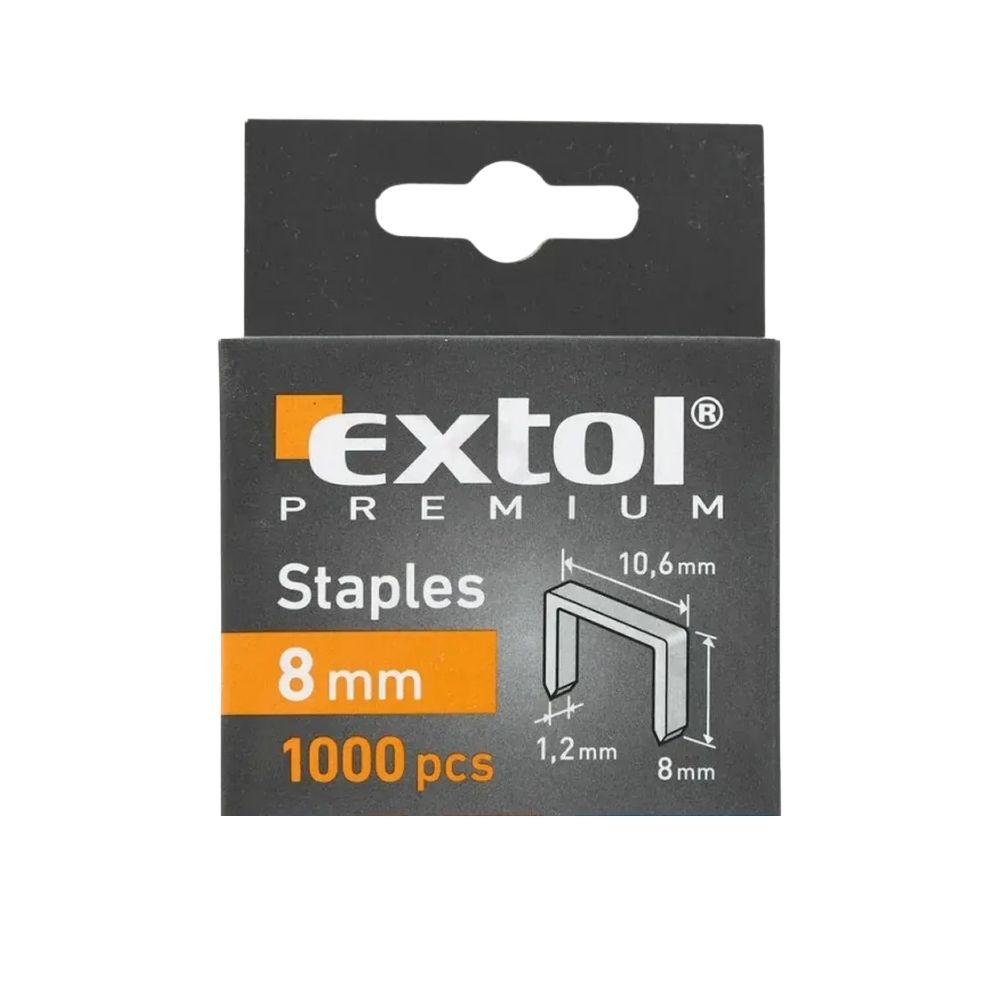 Tűzőgépkapocs profi (10,6×0,52×1,2mm) ; 8mm, 1000db