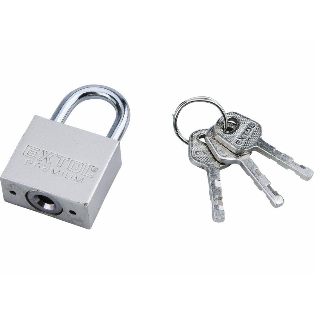 Lakat,vas,matt nikkel, 3db kulcs 30mm,edzett acél