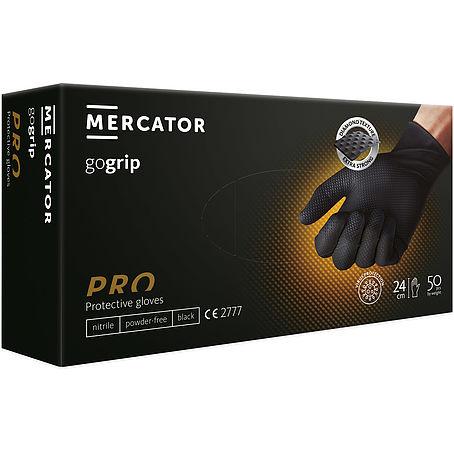 Mercator Medical gogrip nitril fekete gumikesztyű M