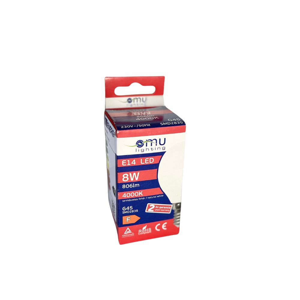 OMU Lighting LED izzó E14 G45 8W 806lm 4000K természetes fehér