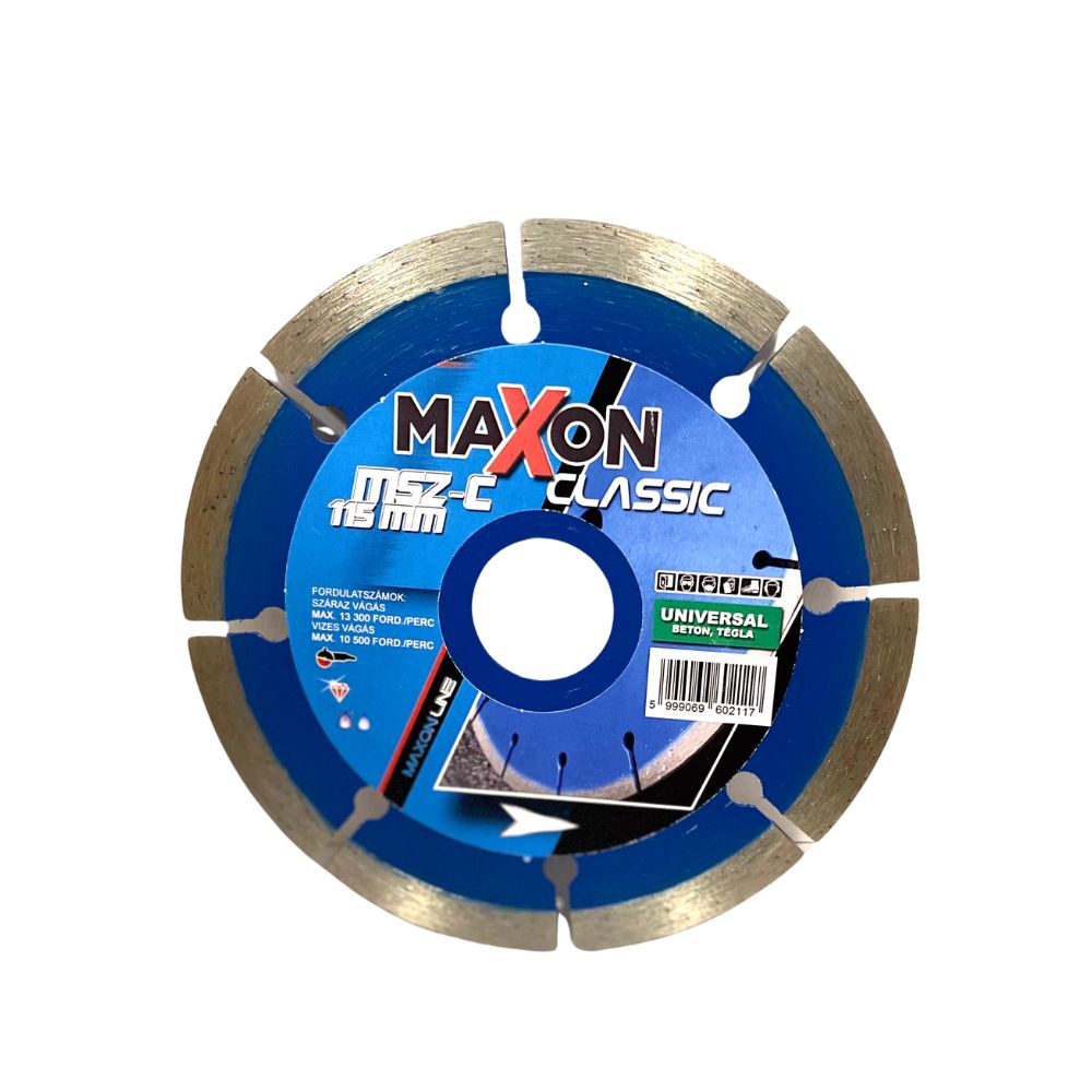 Maxon szegmenses CLASSIC 115×22,2×7 mm gyémánt vágótárcsa