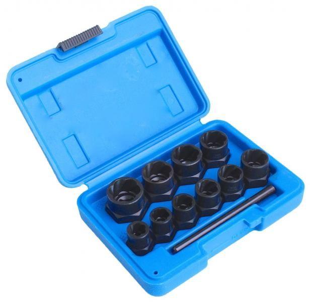 Sérült csavar leszedő készlet 3/8″ 9-19mm 11 részes